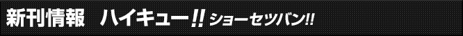 新刊情報 ハイキュー!! ショーセツバン!! IV